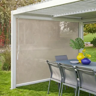 Pergola Verticale Autoportante Palace 3m Alluminio Textilene Antracite Protezione Solare Giardino Terrazzo