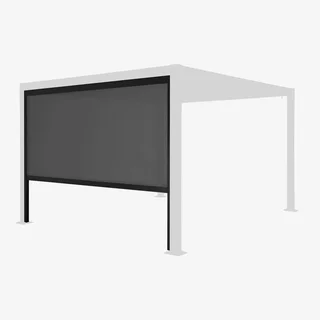 Pergola Verticale Autoportante Palace 3m Alluminio Textilene Antracite Protezione Solare Giardino Terrazzo