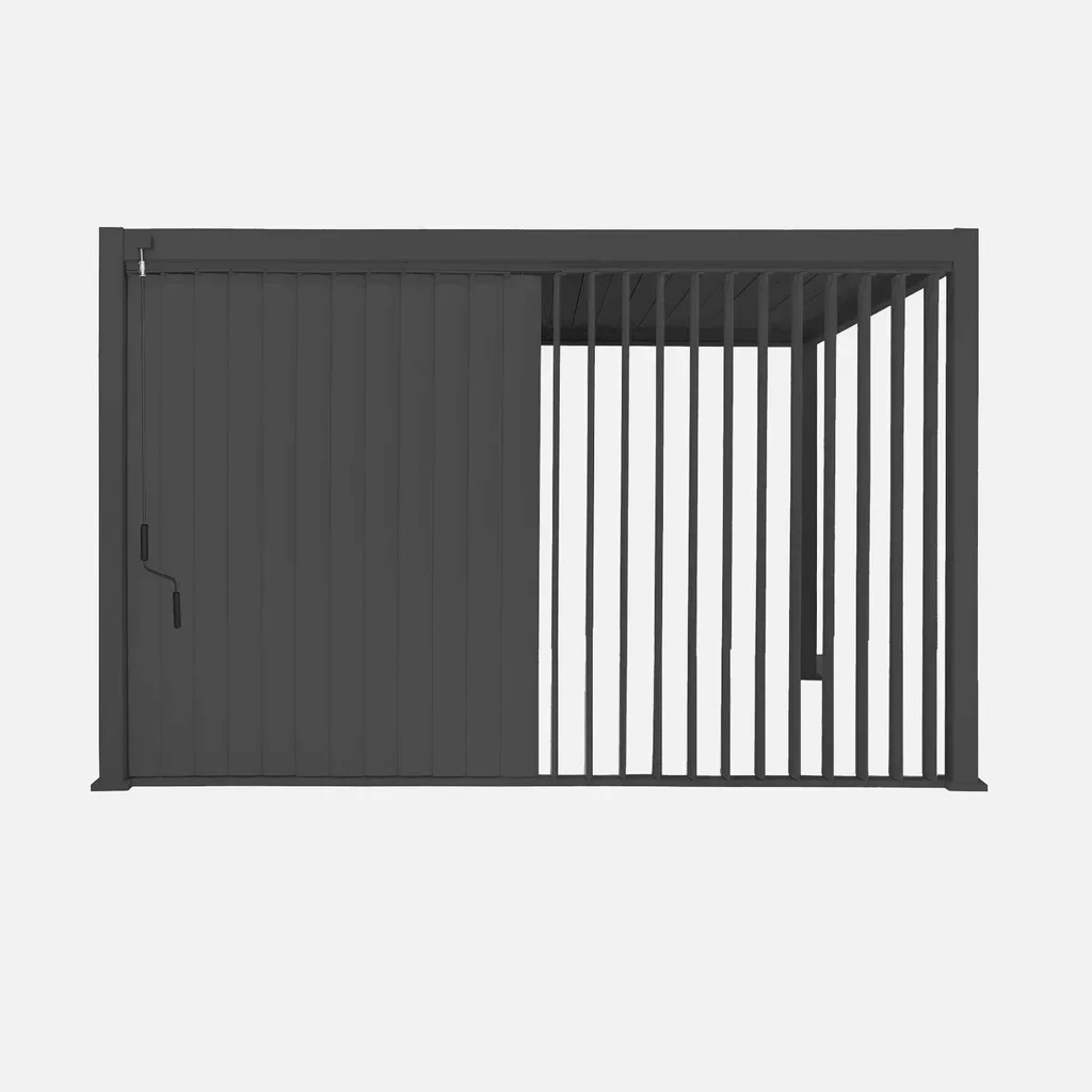 Vertical sunshade panel 4m bioclimatic pergola Triomphe adjustable aluminum slats