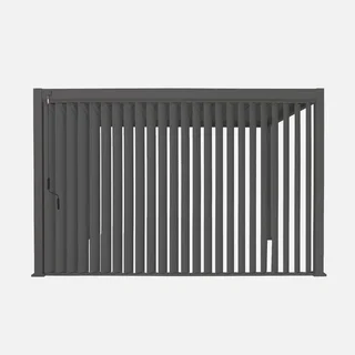 Vertical sunshade panel 4m bioclimatic pergola Triomphe adjustable aluminum slats