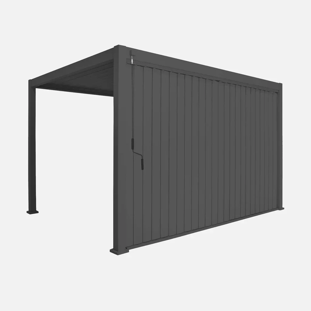 Vertical sunshade panel 4m bioclimatic pergola Triomphe adjustable aluminum slats
