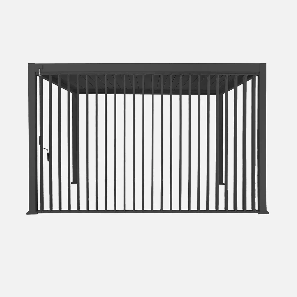 Vertical sunshade panel 4m bioclimatic pergola Triomphe adjustable aluminum slats