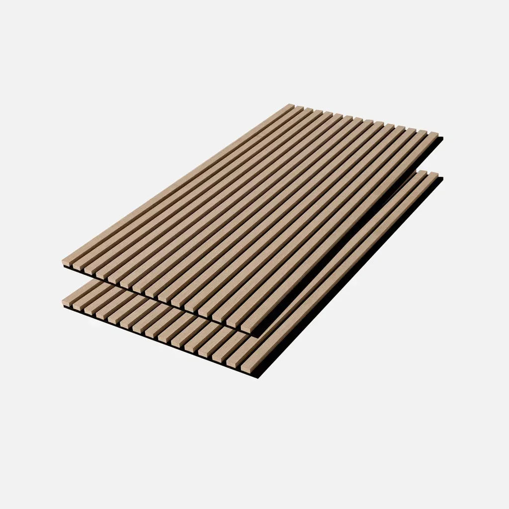 Panneaux acoustiques muraux lattes chêne naturel 120x60cm