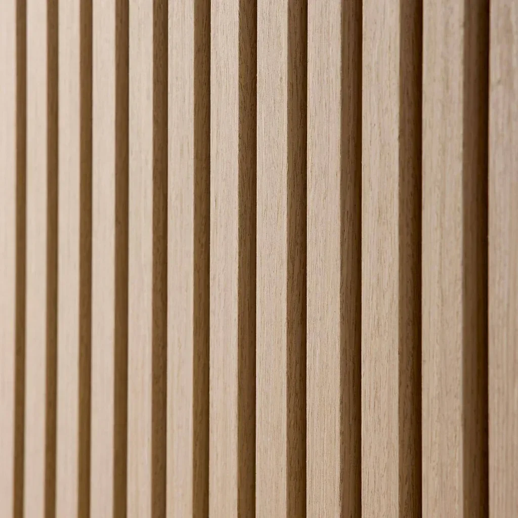 Panneaux acoustiques lattes bois chêne naturel 120x60cm