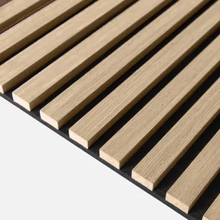 Panneaux acoustiques muraux lattes chêne naturel 120x60cm