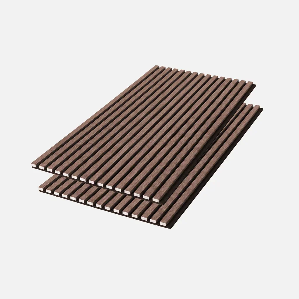 Panneaux acoustiques muraux noyer tasseaux décoratifs 120x60 cm