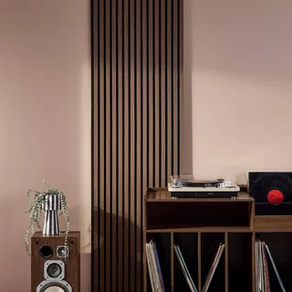 Panneaux acoustiques muraux noyer tasseaux décoratifs 120x60 cm