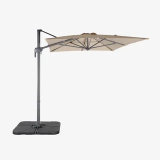 Cantilever Parasol Rectangular 2x3m with 4 Weighted Base Plates 50x50cm