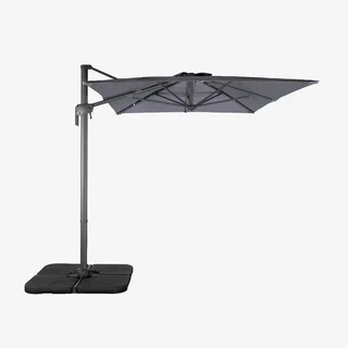 Cantilever Parasol Rectangular 2x3m with 4 Weighted Base Plates 50x50cm