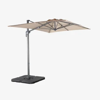 Cantilever Parasol Rectangular 2x3m with 4 Weighted Base Plates 50x50cm
