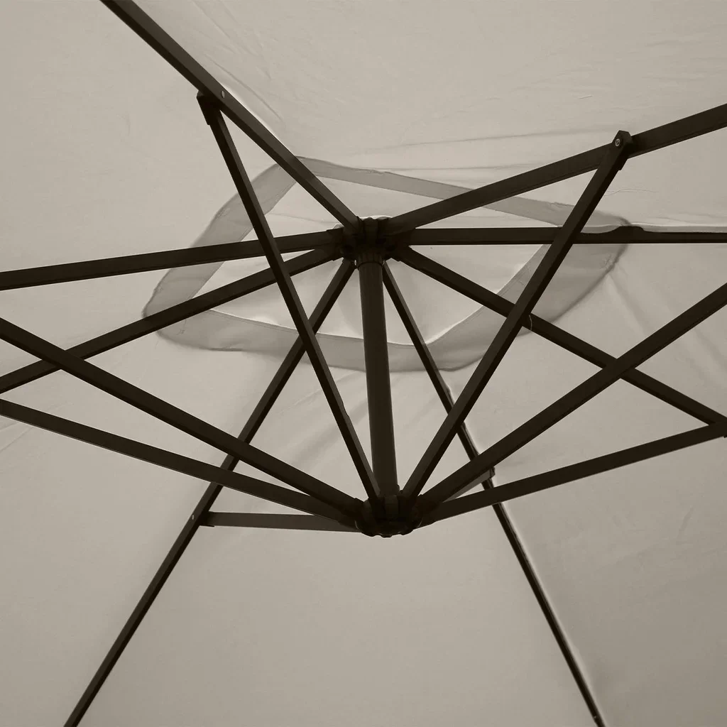 Parasol excentré carré 3x3m Hardelot déporté moderne jardin