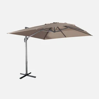 Offset Cantilever Parasol Falgos 3x3m Duck Blue Aluminium Tiltable Garden Patio Umbrella
