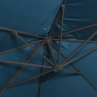Offset square cantilever umbrella 3x3m aluminum duck blue Falgos