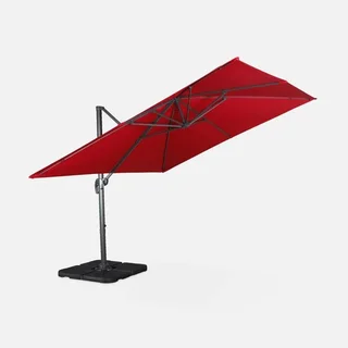 Offset Square Patio Umbrella 3x3m Aluminum Duck Blue Falgos