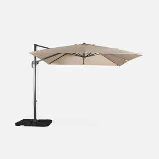 Offset Square Cantilever Parasol 3x3m Falgos Duck Blue Aluminum