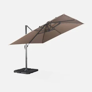 Offset Cantilever Parasol Falgos 3x3m Duck Blue Aluminium Tiltable Garden Patio Umbrella
