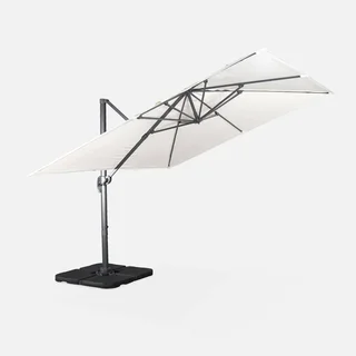 Offset Square Cantilever Parasol 3x3m Falgos Aluminium Duck Blue Tilt