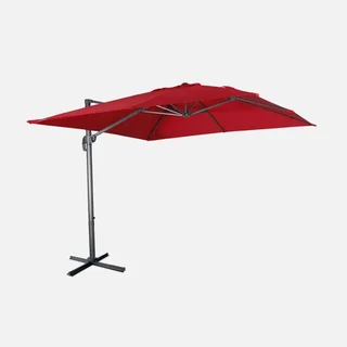 Offset Square Patio Umbrella 3x3m Aluminum Duck Blue Falgos