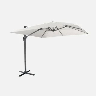 Offset Square Cantilever Parasol 3x3m Falgos Aluminium Duck Blue Tilt