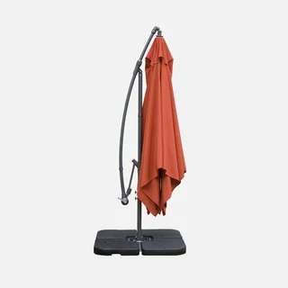 Parasol déporté carré 3x3m Hardelot avec manivelle et toile hydrofuge