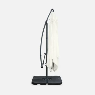 Parasol excentré carré 3x3m Hardelot déporté moderne jardin