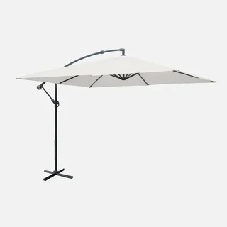 Parasol excentré carré 3x3m Hardelot déporté moderne jardin