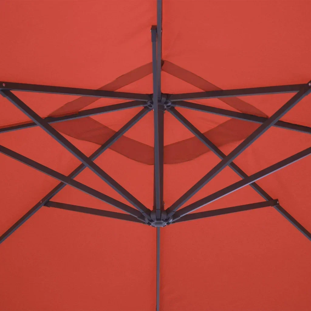 Parasol déporté carré 3x3m Hardelot avec manivelle et toile hydrofuge