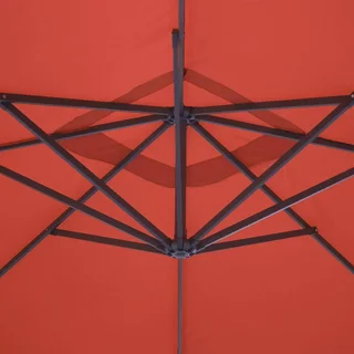 Parasol déporté carré 3x3m Hardelot avec manivelle et toile hydrofuge