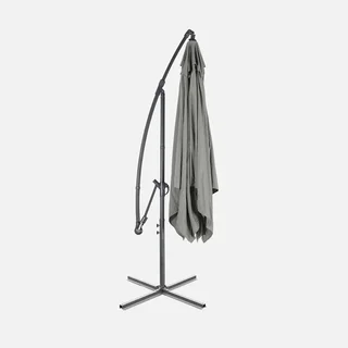 Parasol excentré carré 3x3m Hardelot jardin moderne déporté
