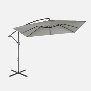 Parasol excentré carré 3x3m Hardelot jardin moderne déporté