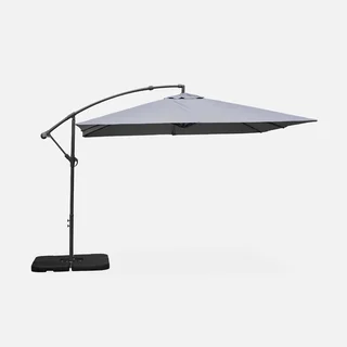 Parasol déporté carré 3x3m Hardelot moderne et chic