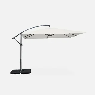 Parasol excentré carré 3x3m Hardelot déporté moderne jardin