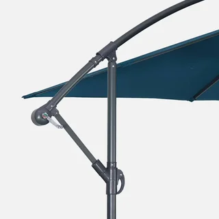 Parasol excentré carré 3x3m Hardelot moderne jardin terrasse