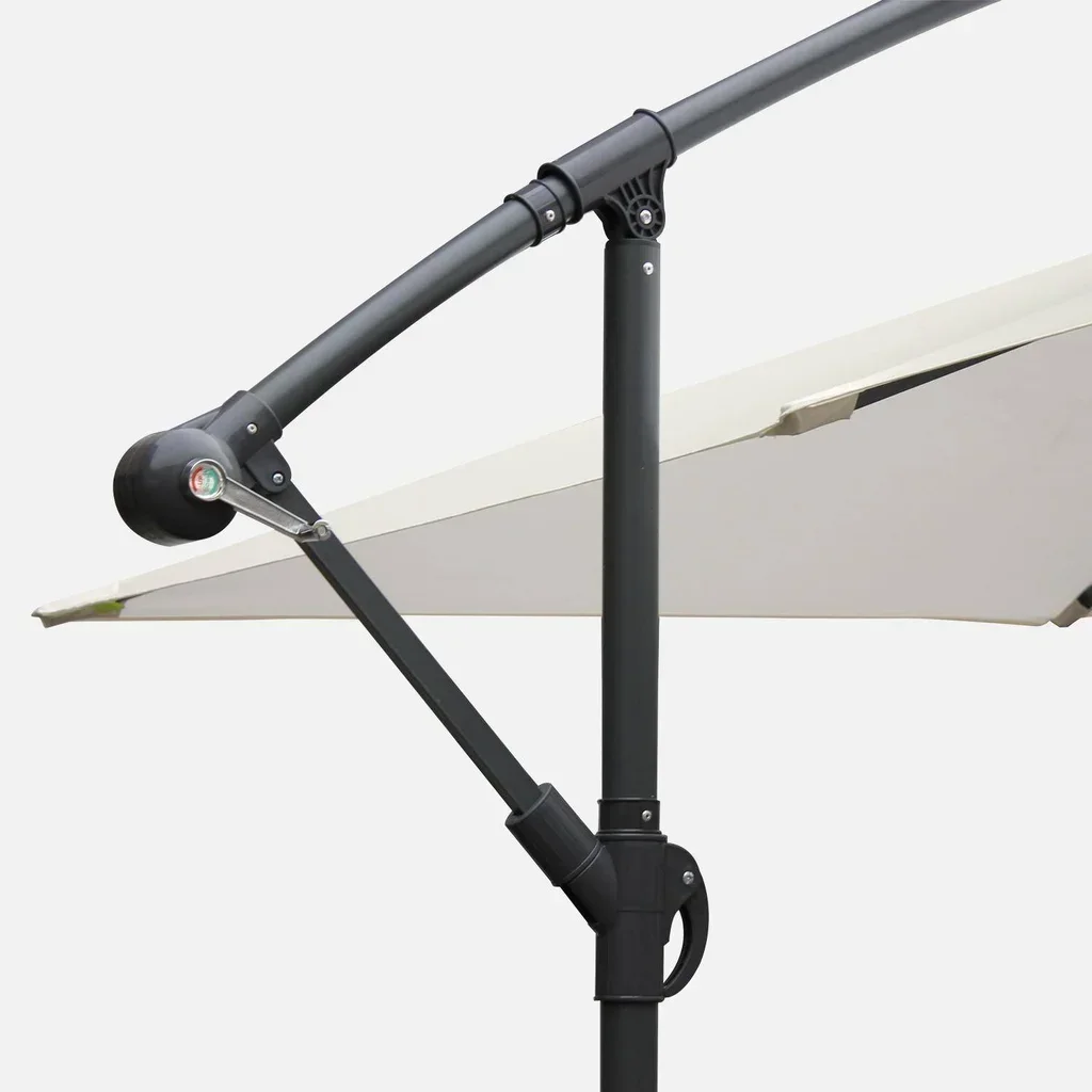 Parasol excentré carré 3x3m Hardelot déporté moderne jardin