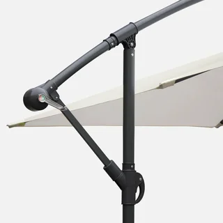 Parasol excentré carré 3x3m Hardelot déporté moderne jardin