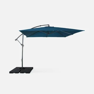 Parasol excentré carré 3x3m Hardelot moderne jardin terrasse