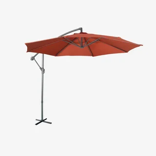 Parasol déporté circulaire Hardelot Ø300cm avec manivelle anti-retour et toile hydrofuge