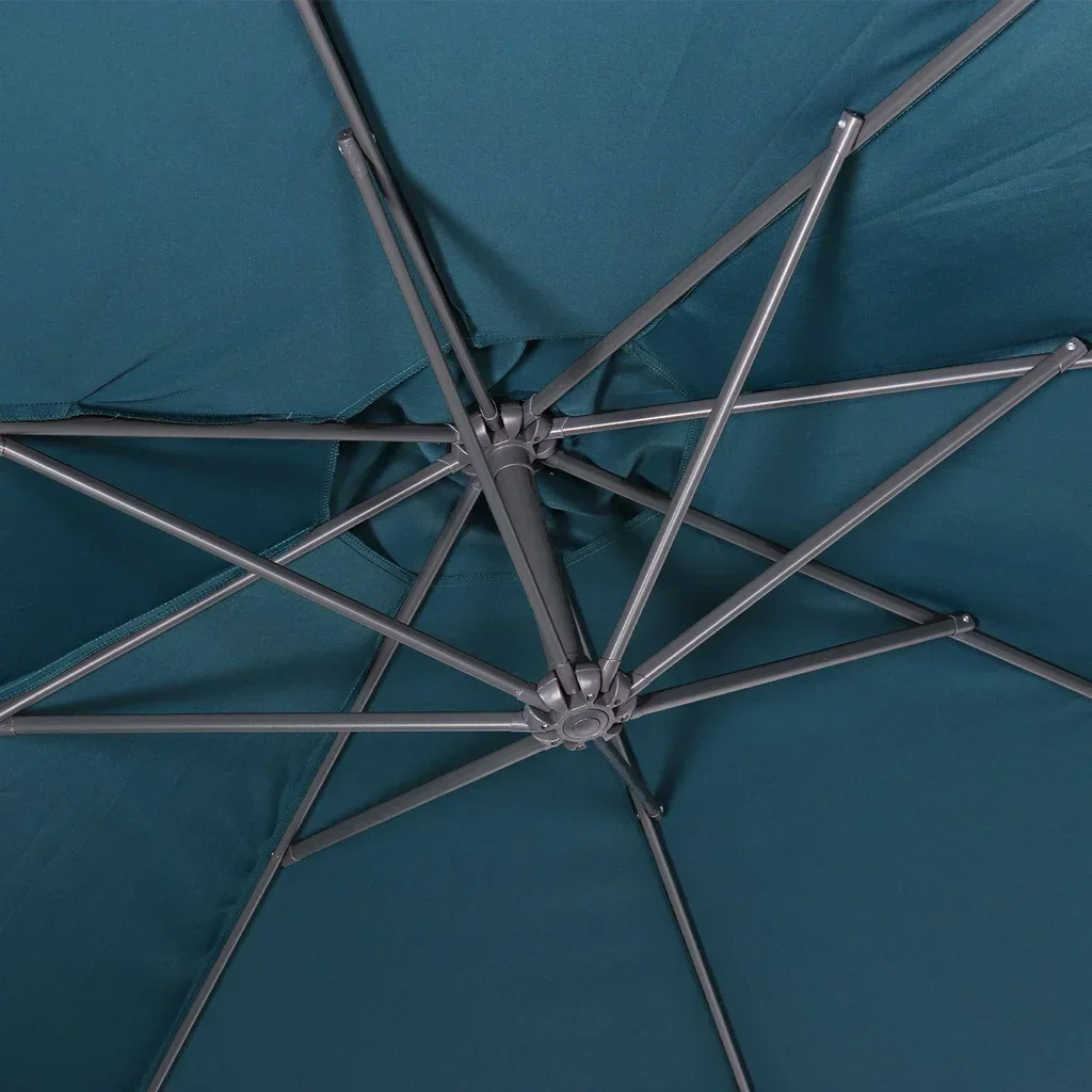 Parasol excentré circulaire Ø300cm Hardelot jardin terrasse