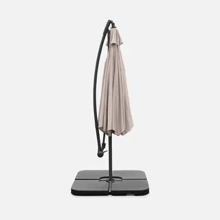 Parasol excentré circulaire Hardelot Ø300cm avec manivelle et pied croix