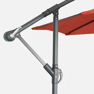 Parasol déporté circulaire Hardelot Ø300cm avec manivelle anti-retour et toile hydrofuge