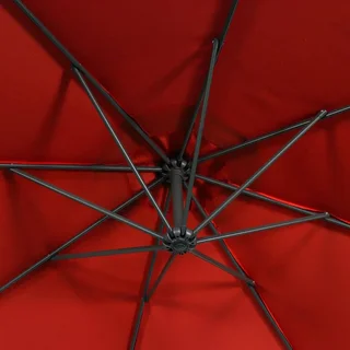 Parasol déporté circulaire Hardelot Ø300cm avec manivelle anti-retour et toile hydrofuge