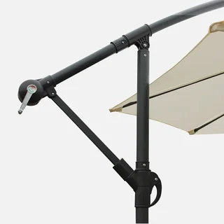 Parasol excentré circulaire Ø300cm Hardelot moderne jardin terrasse