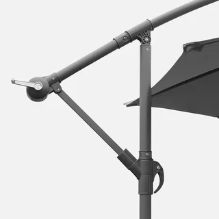 Parasol déporté Ø300cm Hardelot acier polyester gris jardin terrasse
