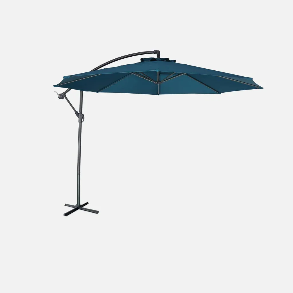Parasol excentré circulaire Ø300cm Hardelot jardin terrasse