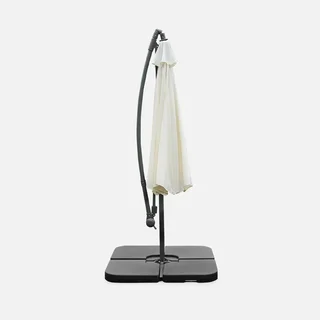Parasol excentré circulaire Ø300cm Hardelot moderne jardin terrasse