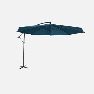 Parasol excentré circulaire Ø350 cm Hardelot gris moderne jardin terrasse