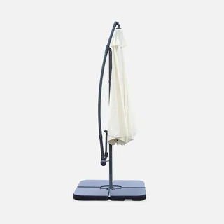 Parasol excentré Ø350 cm Hardelot - Toile octogonale déportée acier polyester