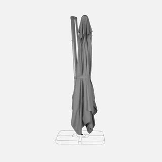 Rectangular offset cantilever umbrella 3x4 m aluminum tilting patio garden