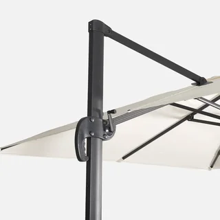 Rectangular offset cantilever umbrella 3x4m aluminum tiltable with crank handle and protective cover