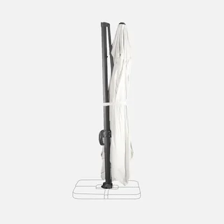 Rectangular offset cantilever umbrella 3x4m aluminum tiltable with crank handle and protective cover